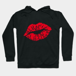 Kissing Lips / Kussmund / Baiser / Beso / Bacio / Pruilen (Red) Hoodie